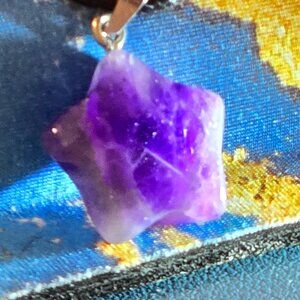 Amethyst Crystal Star Pendant Necklace